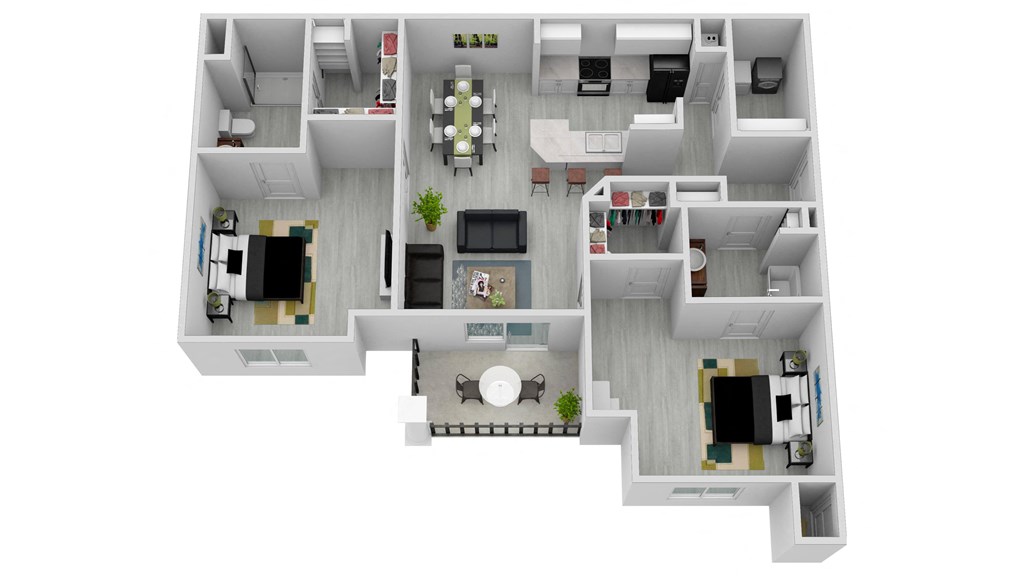 a floor plan of a house with a bedroom and a living room
