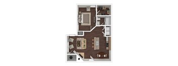 1BR 1BA (743 SF)