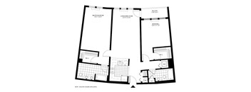 A black and white image of a house floor plan.