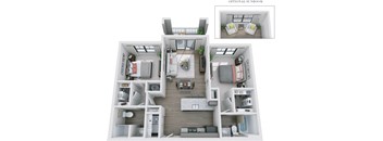 2 bed 2 bath C at Skyland Exchange Apartments, Asheville, NC
