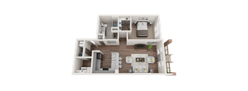 A1 Floorplan at Midtown Row Apartments, Montgomery, 36106