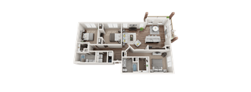 C1 Floorplan at Midtown Row Apartments, Montgomery, AL, 36106