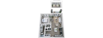 1 bed 1 bath C at Skyland Exchange Apartments, Asheville, NC