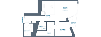 A11 Floor Plan at Eastline Residences Apartments, Dallas, TX