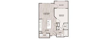1BR 1BA_638 SF at Fifty02 Westover Hills, San Antonio, TX, Texas