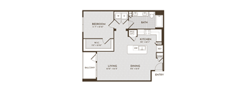 1BR 1BA (862 SF)