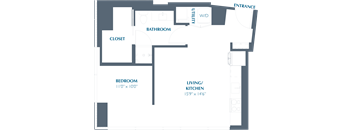 A3 Floor Plan at Eastline Residences Apartments, Dallas, TX, 75206