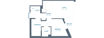 A4 Floor Plan at Eastline Residences Apartments, Dallas, TX