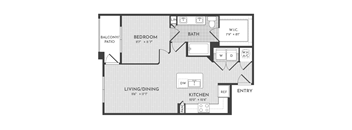 1BR 1BA (719 SF)