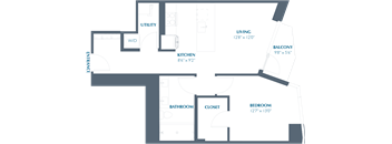 A6 Floor Plan at Eastline Residences Apartments, Dallas, Texas