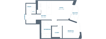 A7 Floor Plan at Eastline Residences Apartments, Dallas