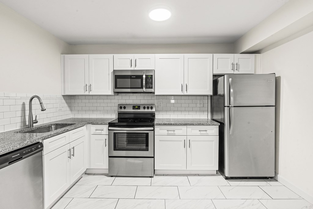 Kitchen along with white cabinets at Atlantic Pointe Apartments, Atlantic Highlands, 07716 