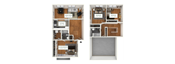 CC 3Bed 2Bath Floor Plan at Atlantic Pointe Apartments, Atlantic Highlands, 07716