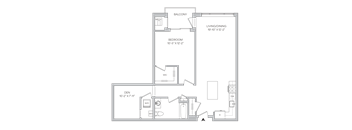 the illustration of the living room of a floor plan