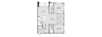 2BR 2BA (1176 SF)