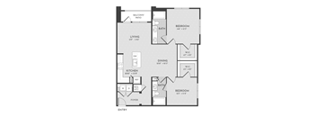 2BR 2BA (1209 SF)