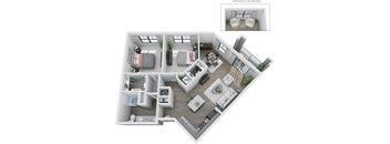 2 bed 2 bath at Skyland Exchange Apartments, North Carolina