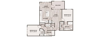 2BR 2BA_1110 SF at Fifty02 Westover Hills, San Antonio, TX