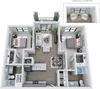 2BR 2BA (1042 SF)