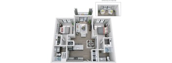 2 bed 2 bath D at Skyland Exchange Apartments, Asheville, 28803