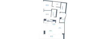 B4 Floor Plan at Eastline Residences Apartments, Dallas, Texas