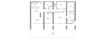 B4 Floor Plan at The Hamilton Apartments, Florida, 33137