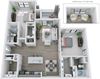 1BR 1BA (1168 SF)