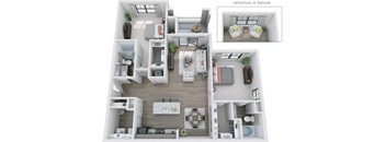 2 bed 2 bath G at Skyland Exchange Apartments, North Carolina
