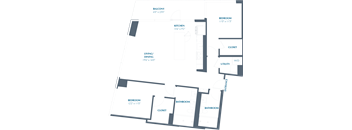 B5 Floor Plan at Eastline Residences Apartments, Dallas