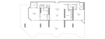 B5 Floor Plan at The Hamilton Apartments, Miami, FL