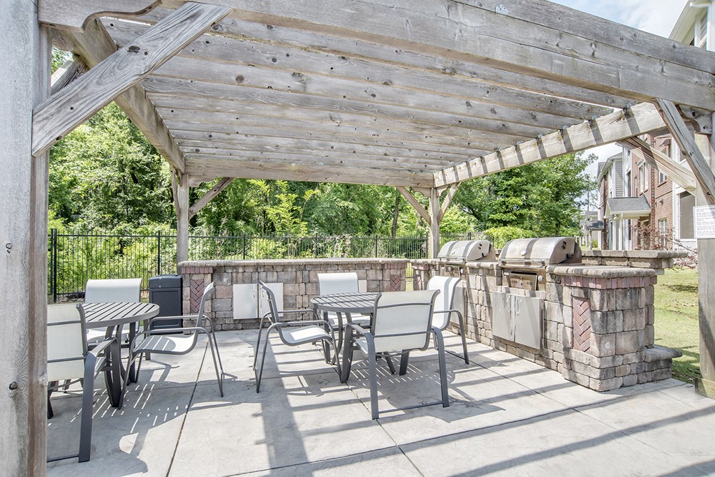 Grilling Area at Broadstreet at EastChase Apartments, Montgomery
