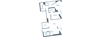 C1 Floor Plan at Eastline Residences Apartments, Dallas, TX