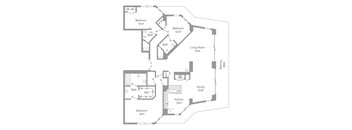 C1 Floor Plan at The Hamilton Apartments, Florida