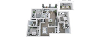 3 bed 2 bath A at Skyland Exchange Apartments, Asheville, NC, 28803