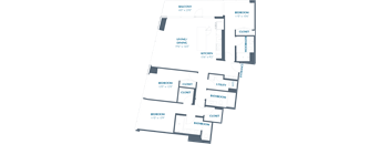 C2 Floor Plan at Eastline Residences Apartments, Dallas, 75206