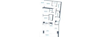 C3 Floor Plan at Eastline Residences Apartments, Dallas, Texas