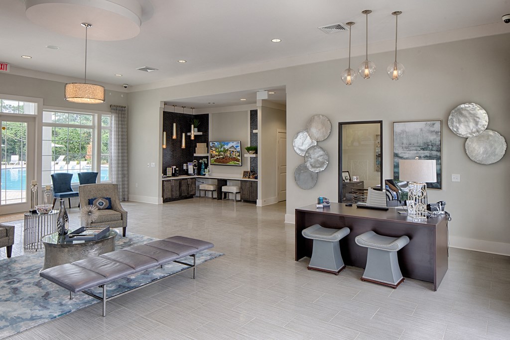 Clubhouse area at Capital Creek at Heritage Apartments, Wake Forest