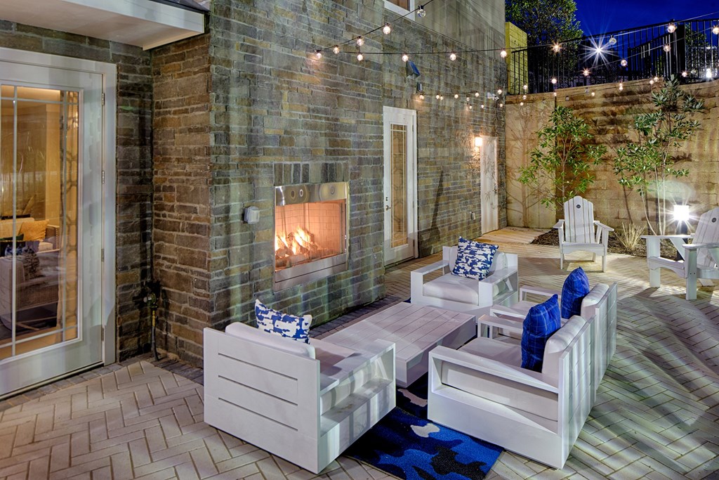Outdoor lounge at Capital Creek at Heritage Apartments, Wake Forest, NC