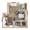 Studio (520 SF)