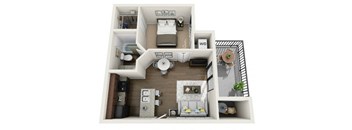Skipjack: 1BR 1BA/486 SF