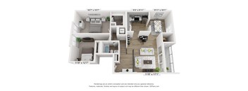 a floor plan of a 1 bedroom floor plan