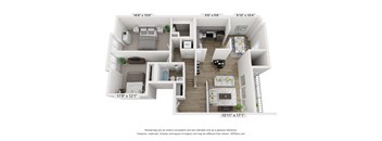a floor plan of a 1 bedroom995 sq ft