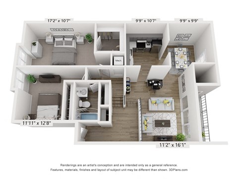 B05 Floor Plan at Copper and Quarry Village, Pikesville, 21209