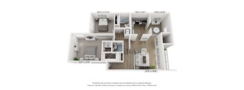 a floor plan of a 1 bedroom floor plan