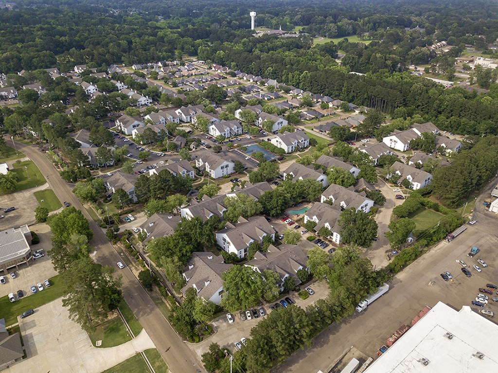 Aerial view at Crosswinds Apartments, Pearl, MS