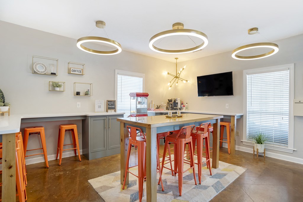 Clubhouse interior at Crosswinds Apartments, Mississippi