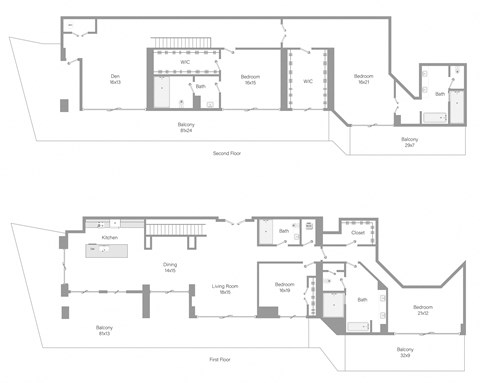 D1 Floor Plan at The Hamilton, Miami, FL