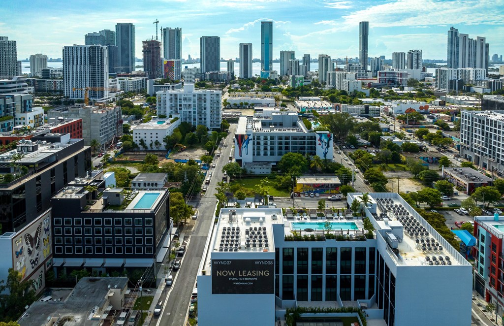 Aerial View of neighborhood at WYND 27 & WYND 28, Miami, FL, Florida