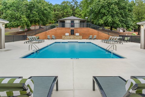 Pool With Relaxing Chairs at Riverchase Landing, Hoover