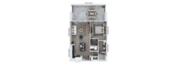 A31 Floor Plan at District 757 Apartments, Virginia, 23502